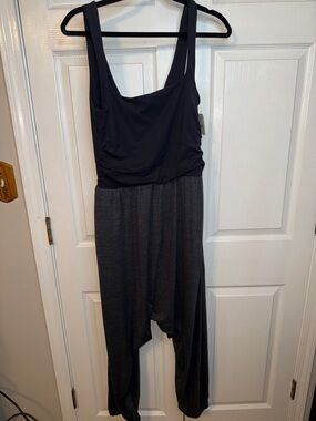 Free People Black & Charcoal Jumpsuit